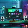 Sanyun SW209 36W Computer Gaming Speakers with 3 EQ Modes Dynamic 3D Surround RGB Compatible with White (Game/Movie/Music), Sound, 24-bit DAC,