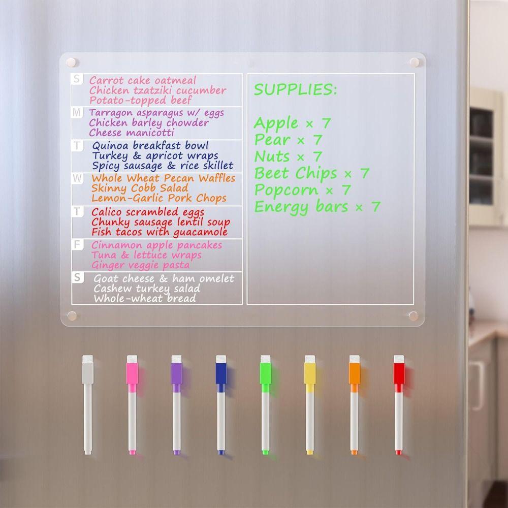 Acrylic Acrylic Dry Erase Board Magnetic Magnetic Acrylic Dry Erase Kitchen Organization