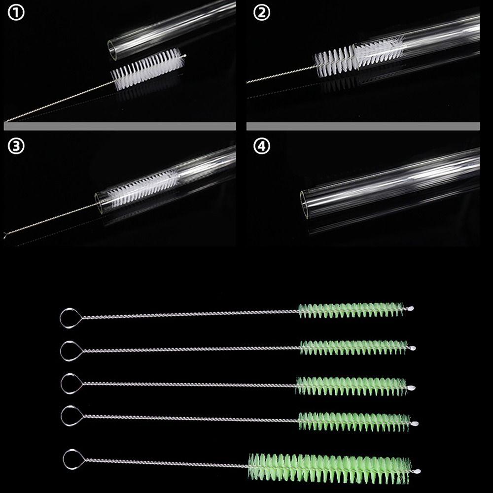 Нейлоновые щетки для чистки трубочек Многоцелевая щетка для стеклянных трубок Щетка для чистки трубочек для офисной кухни