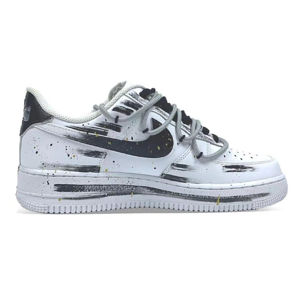 Nike Air Force 1 Горная Луна Кожа с эффектом потертости Устойчивая к истиранию Устойчивая к истиранию Низкие Кеды для скейтборда Мужские CW2288-111(Команда371-)