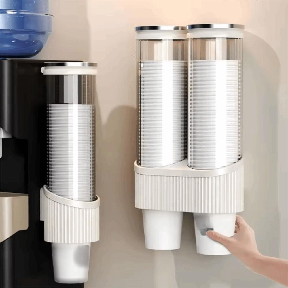 Dustproof Cover Paper Cup Dispenser Wall Mounted Cup Storage Rack Airport
