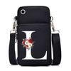 Letter Printing, Black Oblique Span Bag, Mobile Phone Bag, Light To Carry, Vertical Length And Width, Change Bag.