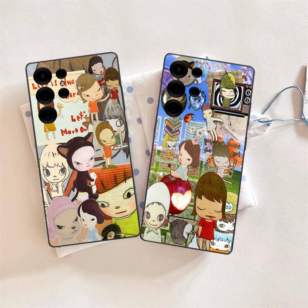 Y-yoshitomo Nara-Ретро Арт Чехол для Телефона для Samsung S 24 Fe 25 Ultra Plus 20 Lite 21 30 22 23 24 22 Ultra 5G Fundas
