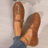 Summer Shallow Mouth Shoes Woman Casual Flat Sneakers Brown Leather Round Toe Dress Ballerinas Boat Moccasins Female Footwear
