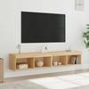 VidaXL TV Units with LED Lights 2 Pcs Sonoma Oak 80x30x30 Cm 837146