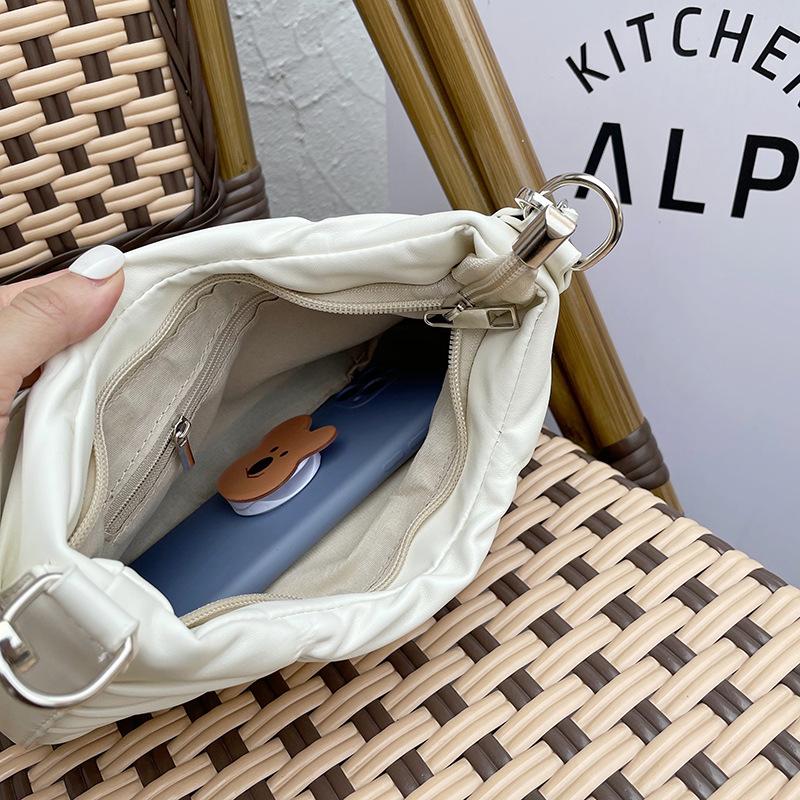 Роскошные дизайнерские сумки через плечо для женщин из искусственной кожи, плиссированная сумка под мышкой, простой маленький кошелек и сумки, повседневная женская сумка-шоппер