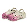 Crocs Classic Platform Clog 811 Manufacturing Embrace the Scene Special Shoe Box Fluid Splash Ink Hole Shoes Women's Bone White Pink