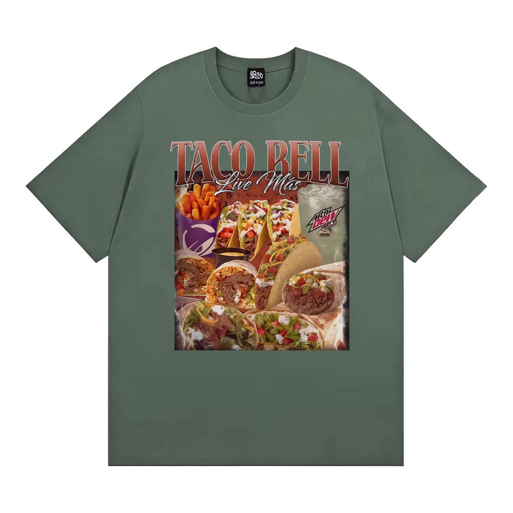 Vintage 90s Style Taco Bell Unisex Cotton T-shirts Men Women Fashion Streetwear T Shirts Casual Cotton Short Sleeve T Shirt Tops