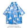 Summer Man Retro Duck Print Short-sleeved Shirt Blouse Men's Tide Brand Loose Couple Casual Shirt Tees