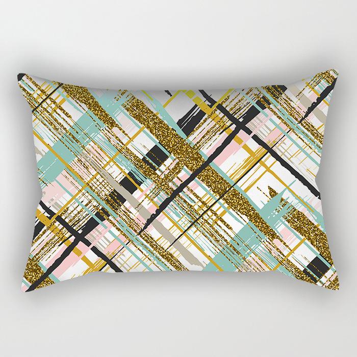 Скандинавский Абстрактный Разноцветные Линии Геометрический Длинная Наволочка Дом Диван Подушка Автомобиль Офис Подушка для Поясницы