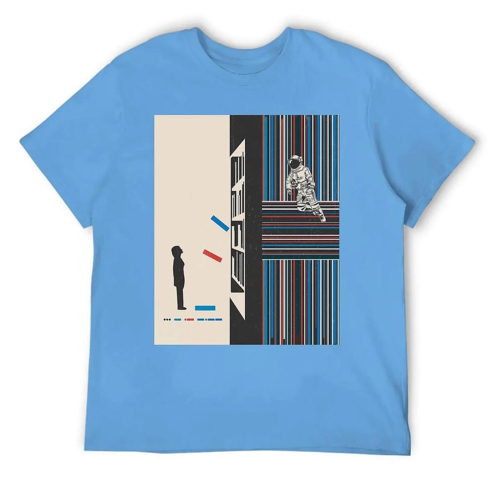 Motion Tees Горячая Распродажа Гик Отдых Размер США Межзвездный Купер Научная Фантастика Фильм Выносливость Оставайся 14 Футболка с Круглым Вырезом харадзюку