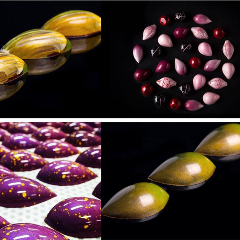 Горячие продажи поликарбонатные формы для шоколада какао 3D формы для желе из кофейных зерен мягкие сладости капли воды пластиковые формы DIY конфеты инструмент