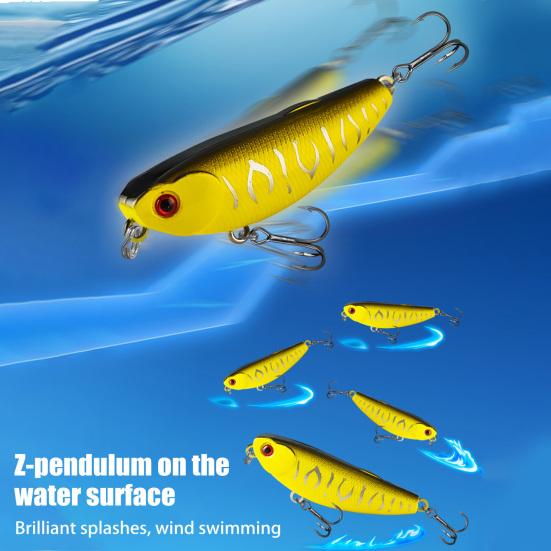 5.5CM/5.6G Topwater Pencil Lure with Treble Hook Realistic Floating Jigging Fishing Bait