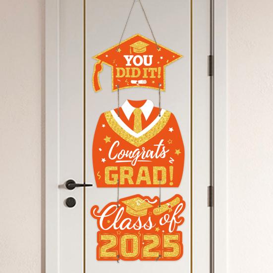 Выпускной 2025 года, подвесная табличка для входной двери Выпускной 2025 года Приветственная табличка для украшения крыльца выпускного