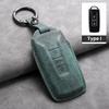 BOD1 2025 Hot Suede Leather Car Key Case Protector Shell Fob for for VW Volkswagen Touareg 2019 2020 2021 2022 2023 Auto Keychain Acc ER3