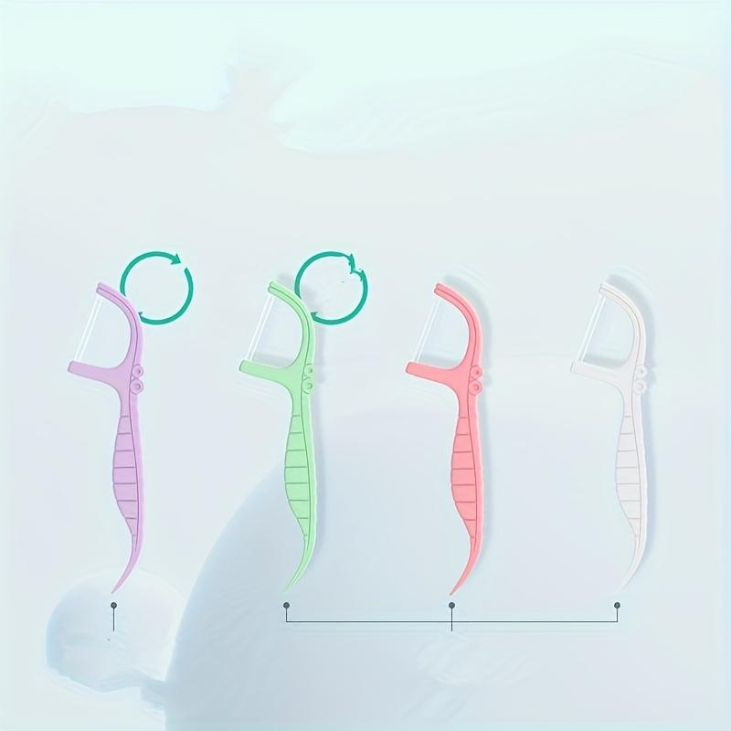 52pcs Pack Mint Fresh Dual Line Dental Floss Picks Portable Dispenser Box Effective Oral Care Hygiene Teeth Cleaning Travel Friendly