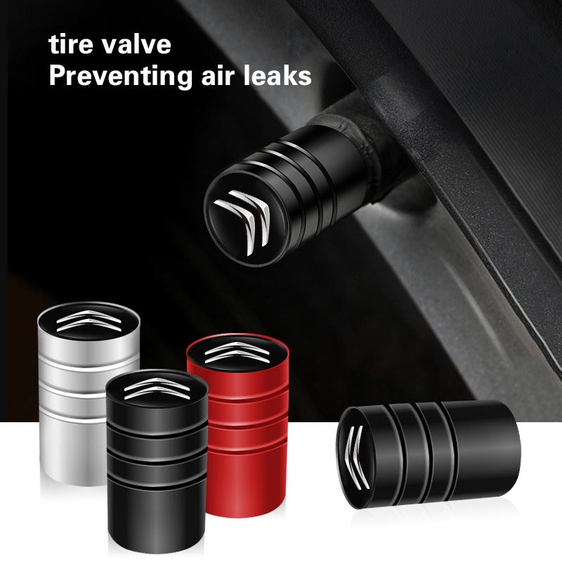 4Pcs 3D Styling Car Wheel Tire Valve Caps Stem Cap Accessories For Citroen C4 C3 C2 C1 C5 DS3 Berlingo Xsara Grand Picasso Saxo