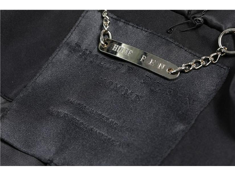 Мужская черная ветровка с капюшоном Philipp Plein - Коллекция Осень/Зима