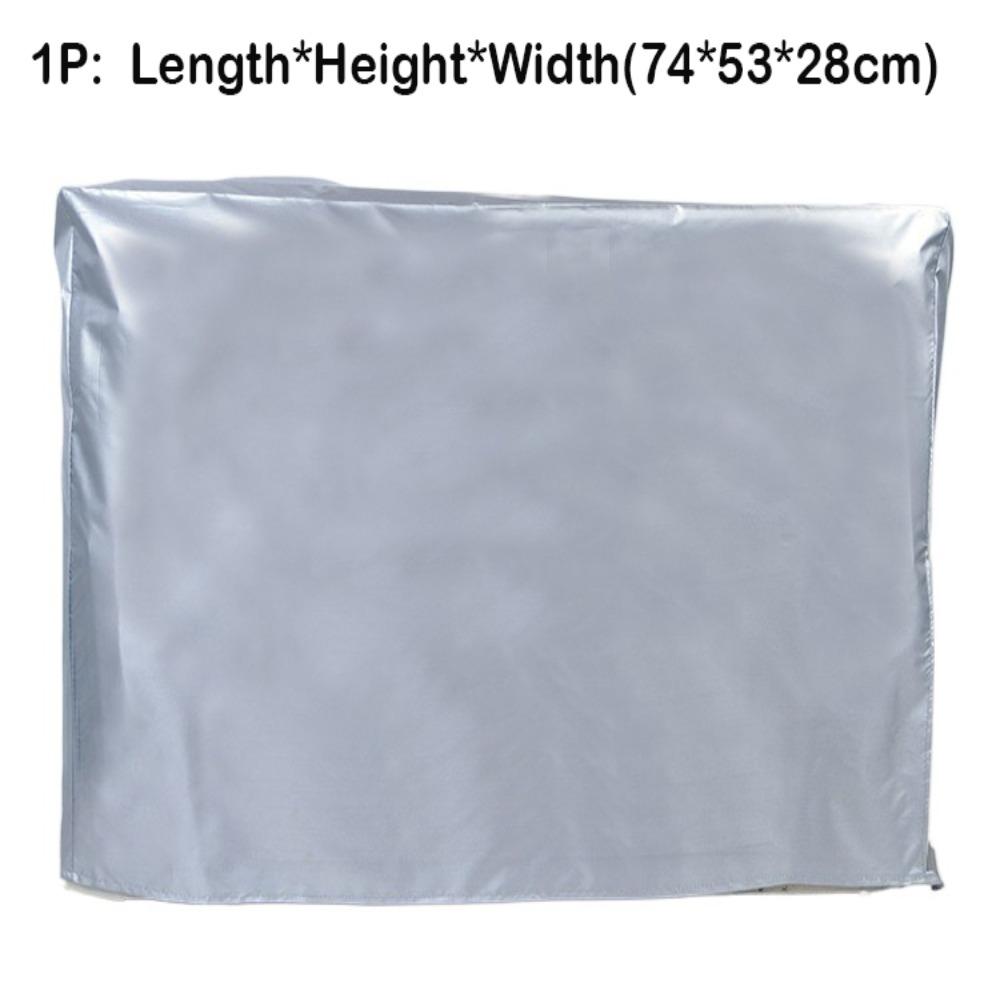 Пылезащитная серебристая крышка для кондиционера, разных размеров, водонепроницаемая, защитная крышка для кондиционера, для наружного использования