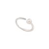 Trendy Geometric Pearl Adjustable Ring For Women Chic Minimalist Fashion Jewelry Ideal For Everyday Wear