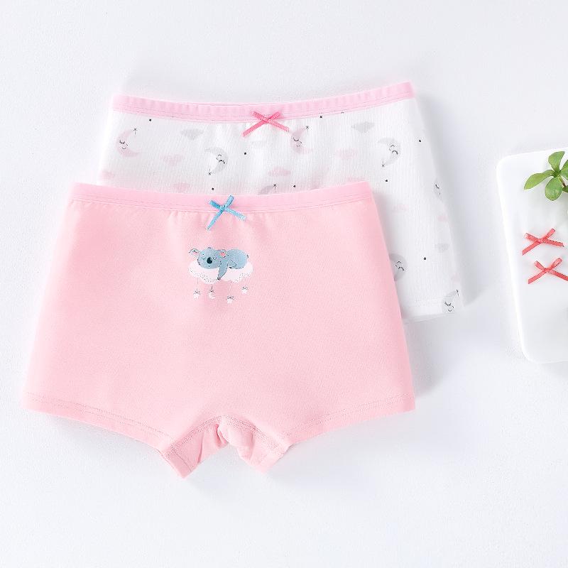 Детские антибактериальные трусы-боксеры с мультяшным рисунком, трусы из чистого хлопка для девочек - доступны в размерах S, M, L