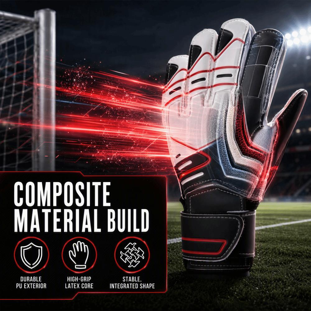 2pcs Adult Size 10 Goalkeeper Gloves Black Color Match Gloves Soccer Match Play