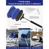 3 In 1 Car Windshield Cleaner Tool 40”Car Rearview Mirror Wiper Squeegee Wash Brush Extra Large Washable Microfiber Pad Extendable Handle Auto
