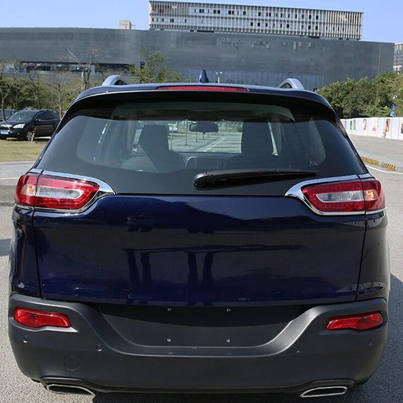 2014 2015 2016 2017 2018 для Jeep Cherokee KL автомобиля ABS хромированный задний фонарь задний фонарь крышка отделки наклейки аксессуары 4 шт.