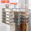 Clothes Hangers Trousers Pants Hangers Towel Scarfs Racks Pants Holders 5 Layers Clothes Hangers Closet Storage Organization