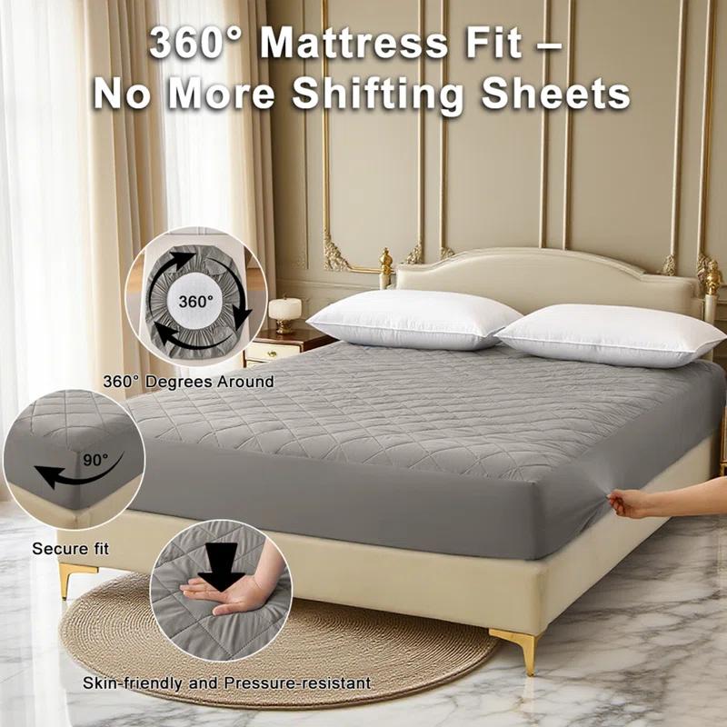 Водонепроницаемый наматрасник на резинке, 1 шт., Пыле- и пятноотталкивающий, Изоляция от мочи, Без наволочек, Минималистичное постельное белье