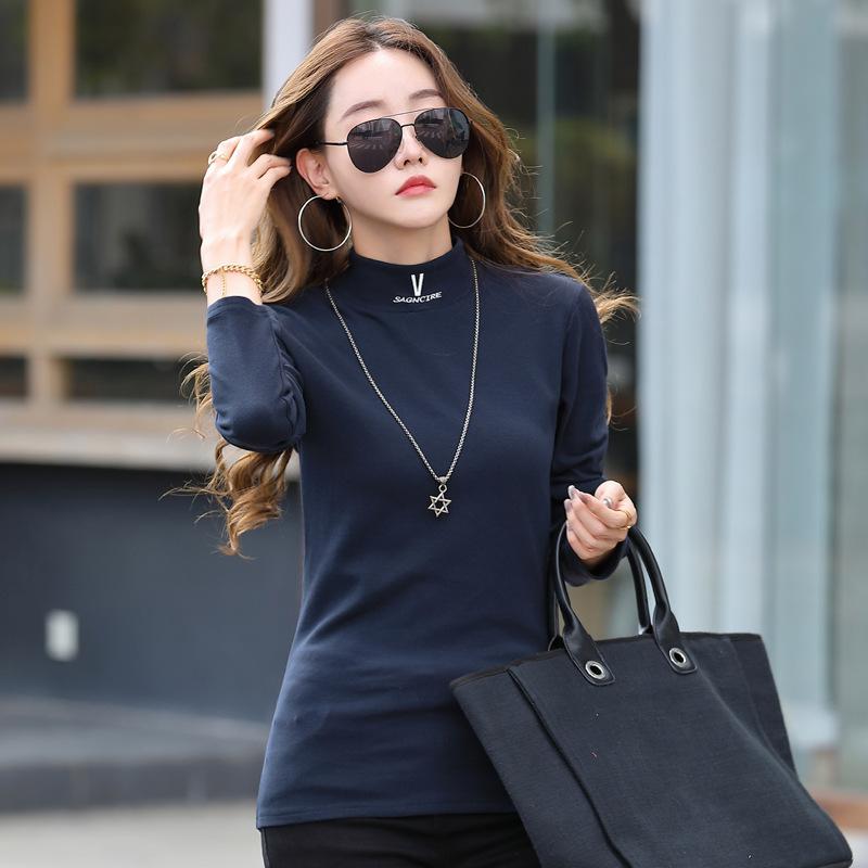 Женский осенне-зимний трикотажный свитер с длинными рукавами Temperament Slim Thin Bottoming Shirt