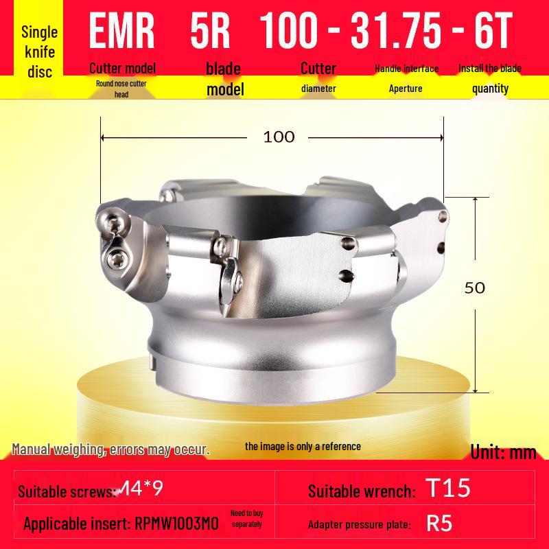 EMR Торцевая фреза с радиусом скругления Держатель инструмента CNC BT40 R5 Удлиненная головка фрезы