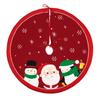 60/70/90Cm Christmas Tree Skirt Red Christmas Tree Foot Cover Santa Claus Snowflake Christmas Tree Carpet Base Mat Decorations