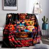 Fnaf Horror Circus Throws Blanket Flannel Blankets Plush for Couch Bed Gifts for Men Women Travel picnic blanket Christmas fan gifts