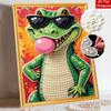 Pearl painting diy sticky diamond creative cool crocodile sunglasses bubble gum diamond painting kit living room hanging painting