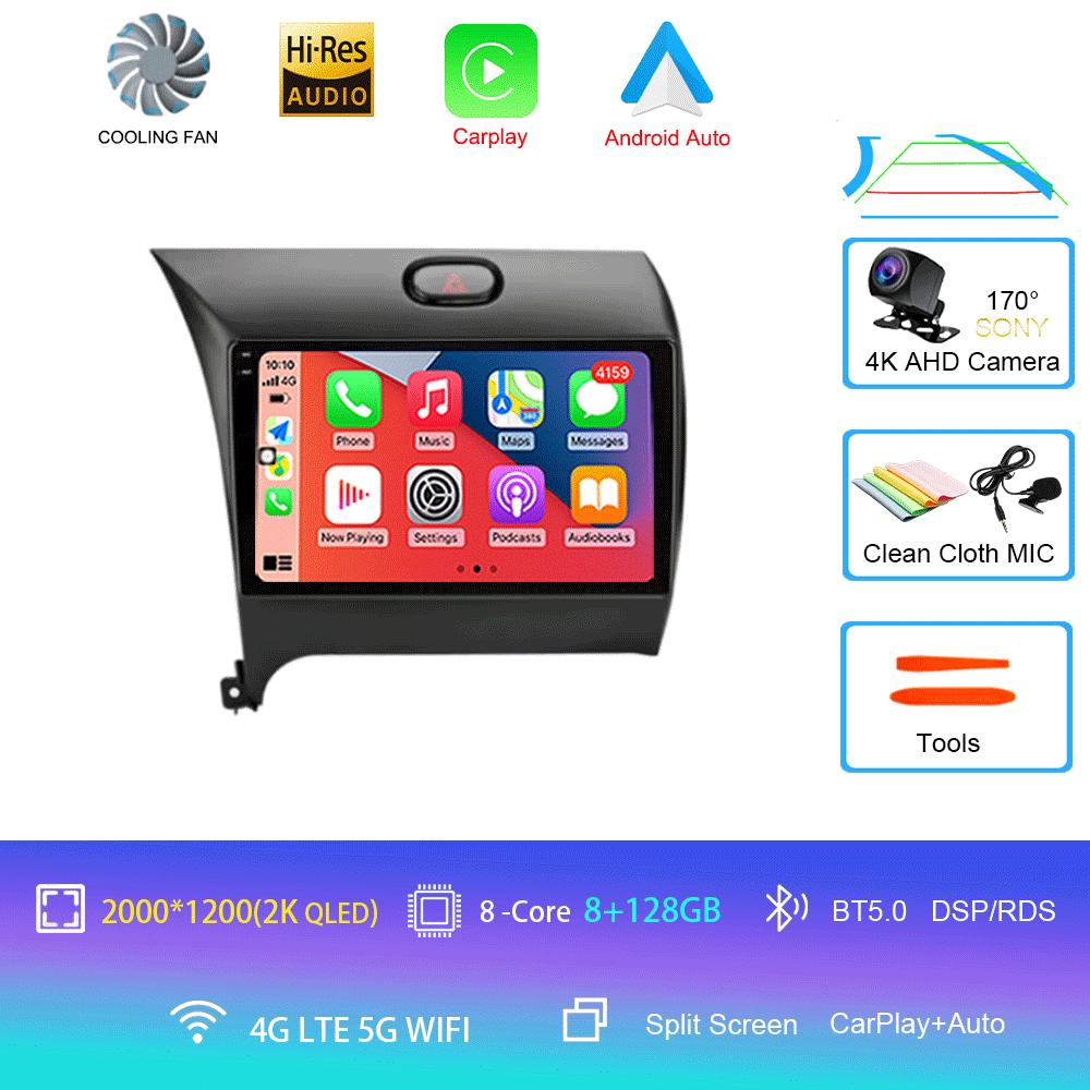 Android14 Carplay Auto для KIA K3 CERATO FORTE 3 YD Tuner 2013 2014 2015 2016 2017 Мультимедийный проигрыватель Видео Автомобильное радио WIFI+4G DSP