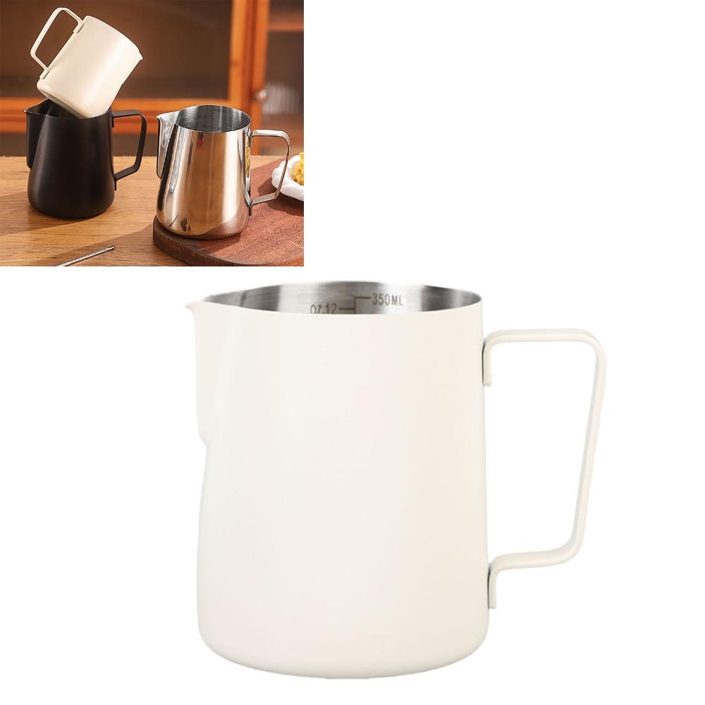 With Scale Milk Pitcher 304 Stainless Steel Latte Art Frothing Cup  Coffee Preparation