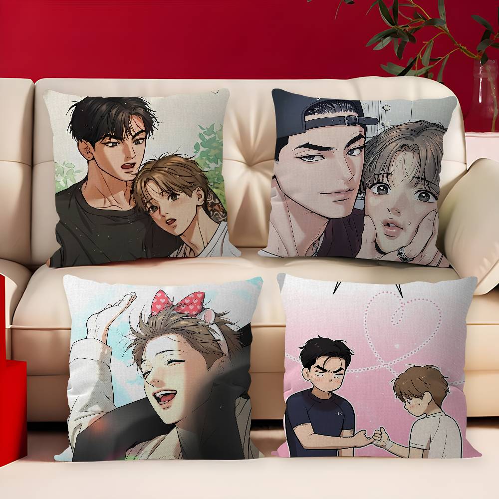Manhwa Joo Jaekyung Kim Dan Cushion Cover Decorative Pillow Sofa Home Decor case pillow cases