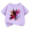 Fashion Retro Dancing Colorful Design T Shirts Y2k Short Sleeve Kids Children's T-shirt Girls Summer Spring Casual Top Tee