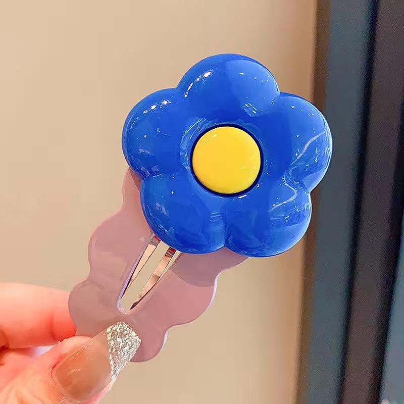 Заколка для челки для девочек Корейская версия детских аксессуаров для волос Цветочная заколка для волос