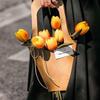 10 шт. Крафт-бумажные пакеты для упаковки и украшения букетов цветов с ручками, простые коричневые крафт-бумажные пакеты для букетов цветов для свадьбы
