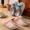 Сочетающиеся по цвету персиковые хлопковые тапочки осень-зима пара досуг домашние бархатные удобные хлопковые туфли
