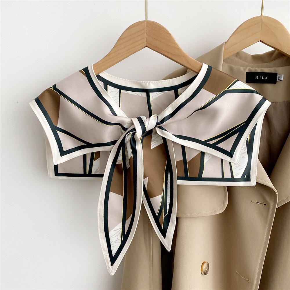 Silk Scarf Shawl for Women - Versatile Double-Layer Neck Protection for Spring, Autumn, and Summer