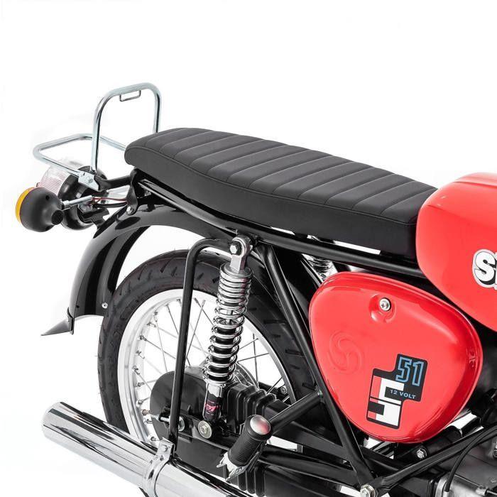 Selle plate compatible avec Simson S50 S51 S70 Craftride VS1 Siège noir