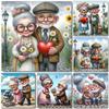 DIY Diamond Painting Grandparents In Love Cross Stitch Kit Mosaic Art Diamond Painting Full Circle Diamond Home Decoration