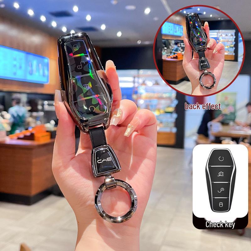 BYD Key Case for Song Plus, Qin DMi, Han EV, Dolphin, Seagull - Metal Buckle Full Coverage Accessories