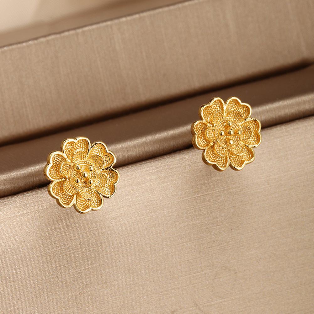 Винтажные серьги Цветы Серьги-пусеты для девочки Простые украшения Модные Классические серьги Ювелирные изделия Подарки для вечеринки