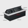 Slow Rise Pop-Up Hidden EU Power Multimedia Socket for European, American, and German Standard USB Conference Tables