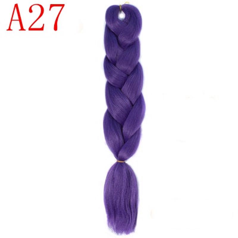 Синтетические плетеные волосы Ombre, 88 цветов, доступные наращивания волос крючком, прически с большой косой