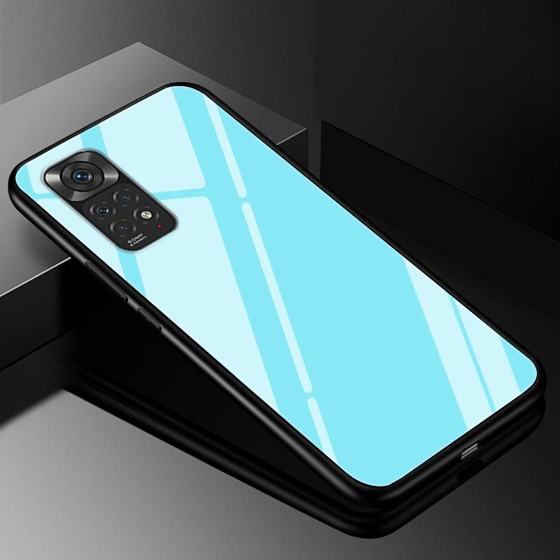 Чехол-бампер из градиентного закаленного стекла для Xiaomi Redmi Note 11 Pro Plus 11pro+ 12 11E 10 8 9 Pro 11s 9t 8T 10s 9s Защитное стекло